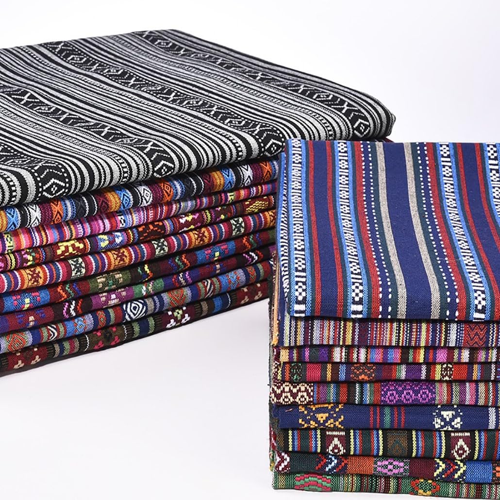 Por Metros, Tela Decorativa Bohemia Para Coser, Patchwork, Paquete De Tela De Estilo Étnico, Patrón De Costura, Tela De Algodón, Tela De Costura(6#,1.5x4m/1.5x13.1ft)