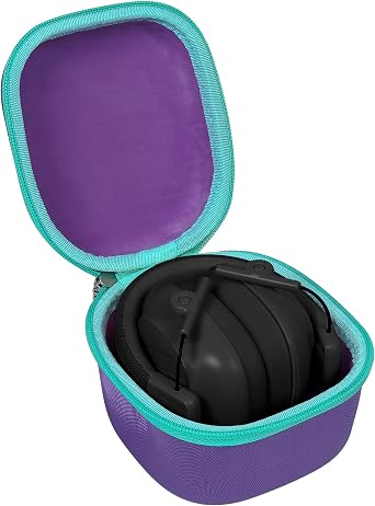 Khanka Hard Carrying Case Compatible with 3M Kids Hearing Protection/ 3M Noise Cancelling Headphones for KidsBox Only Purple Plus