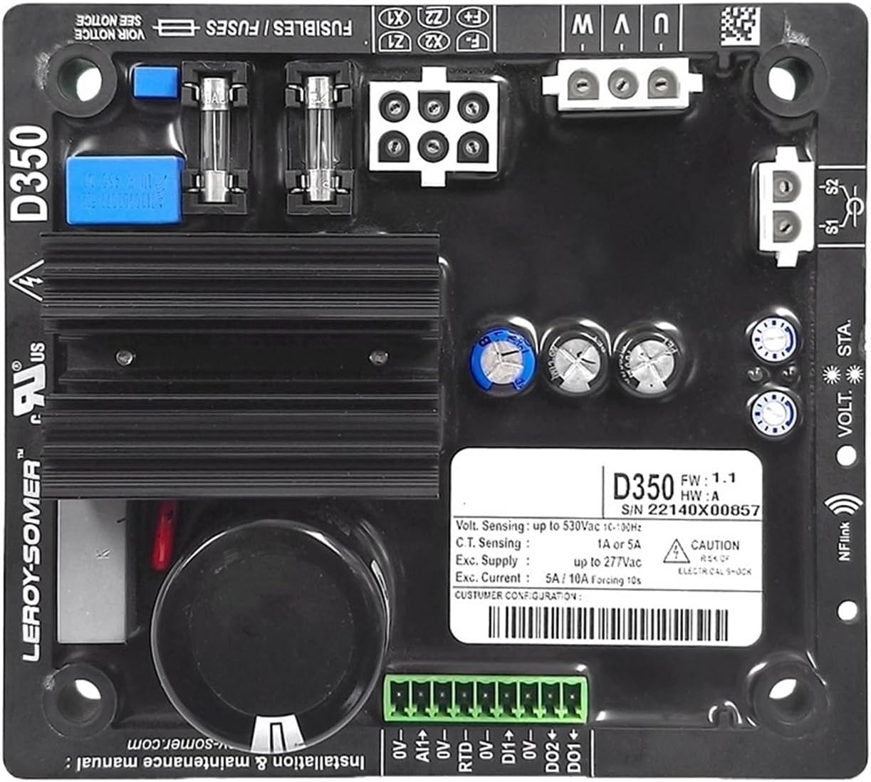 D350 AVR For Generator Digital Voltage Regulator Board Motor Stabilizer 1Pcs