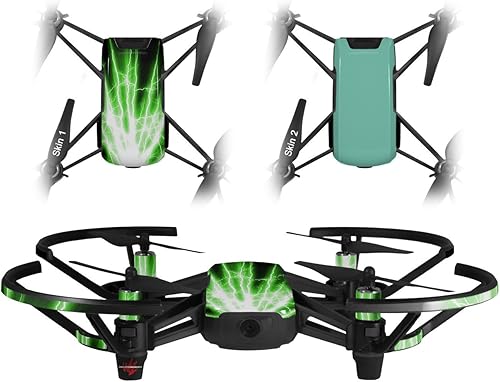 Skin Decal Wrap 2 Pack para DJI Ryze Tello Drone Rayo Verde Drone No Incluido