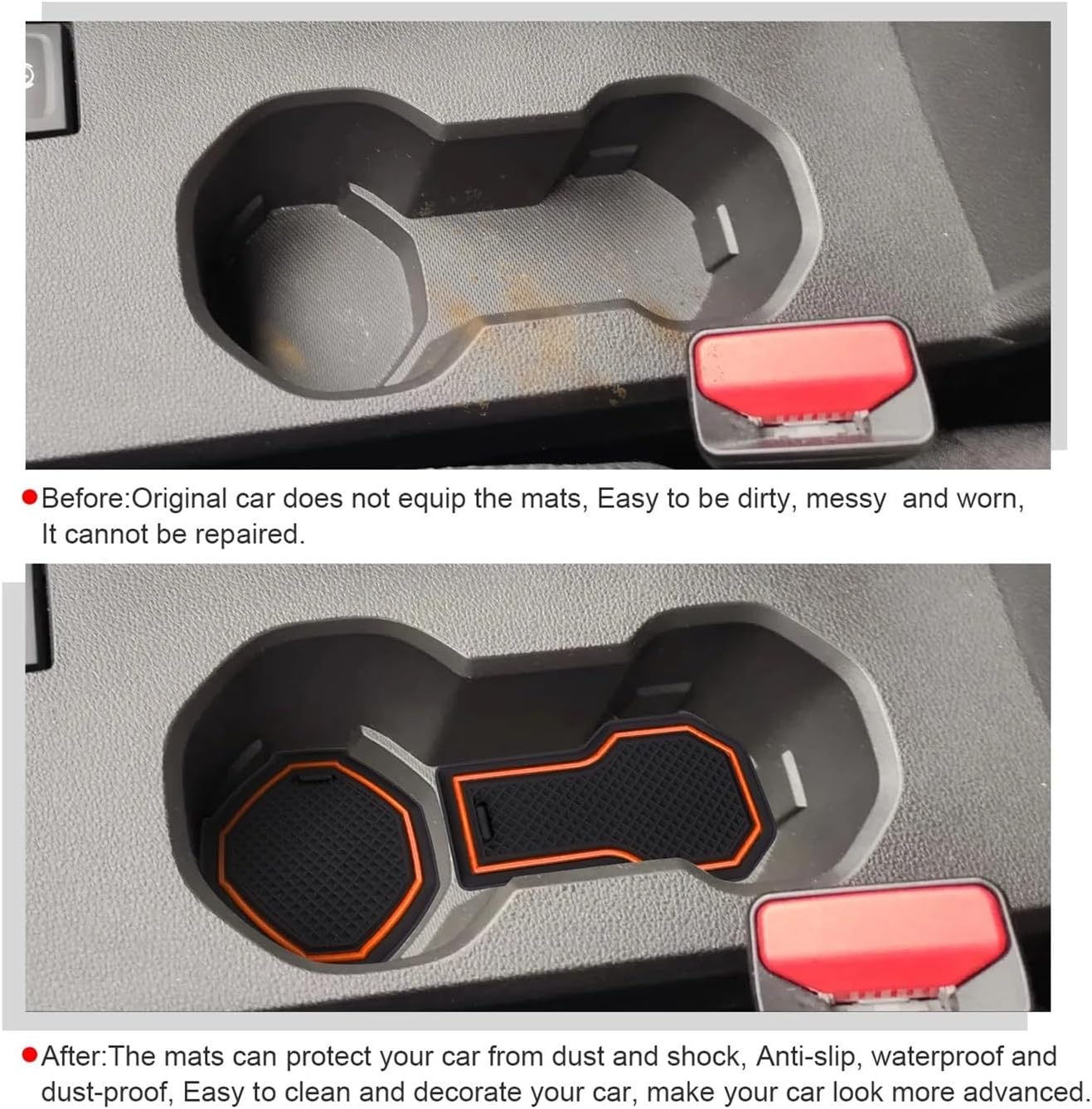 Car Door Groove Mat Compatible with Dacia Sandero 3/Sandero Stepway III 2021-2025 Anti-Slip Pad Auto Sandero Stepway 2025 Accessories(Blue)