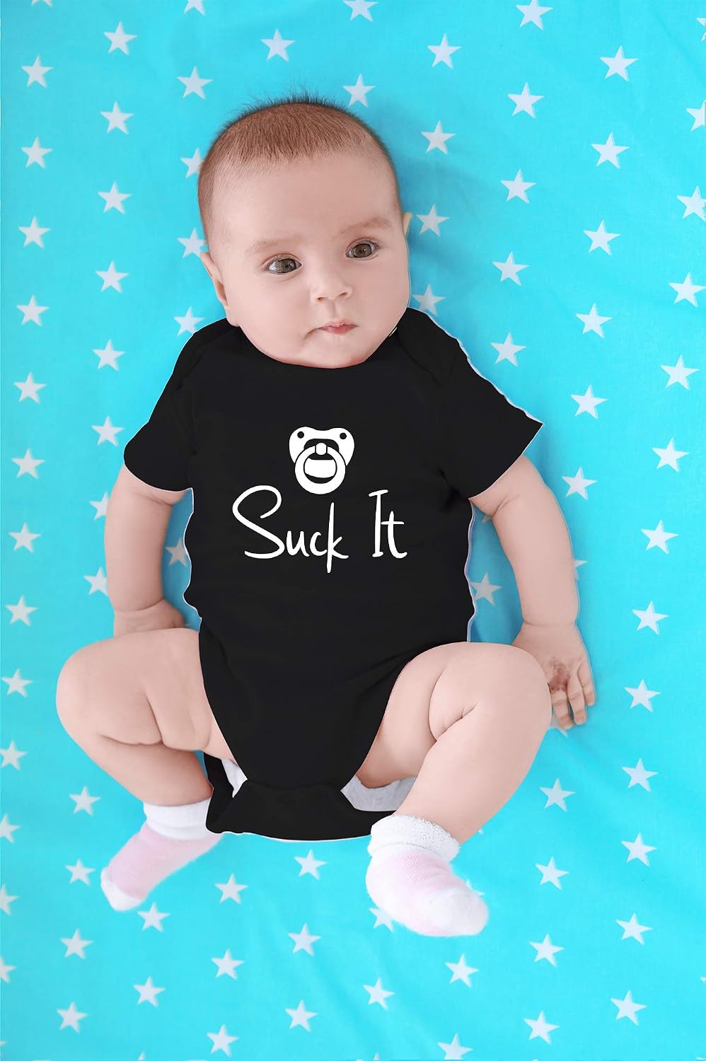 CBTwear Suck It - Baby Clothes - Funny Newborn Bodysuit Outfits for Boys and Girls