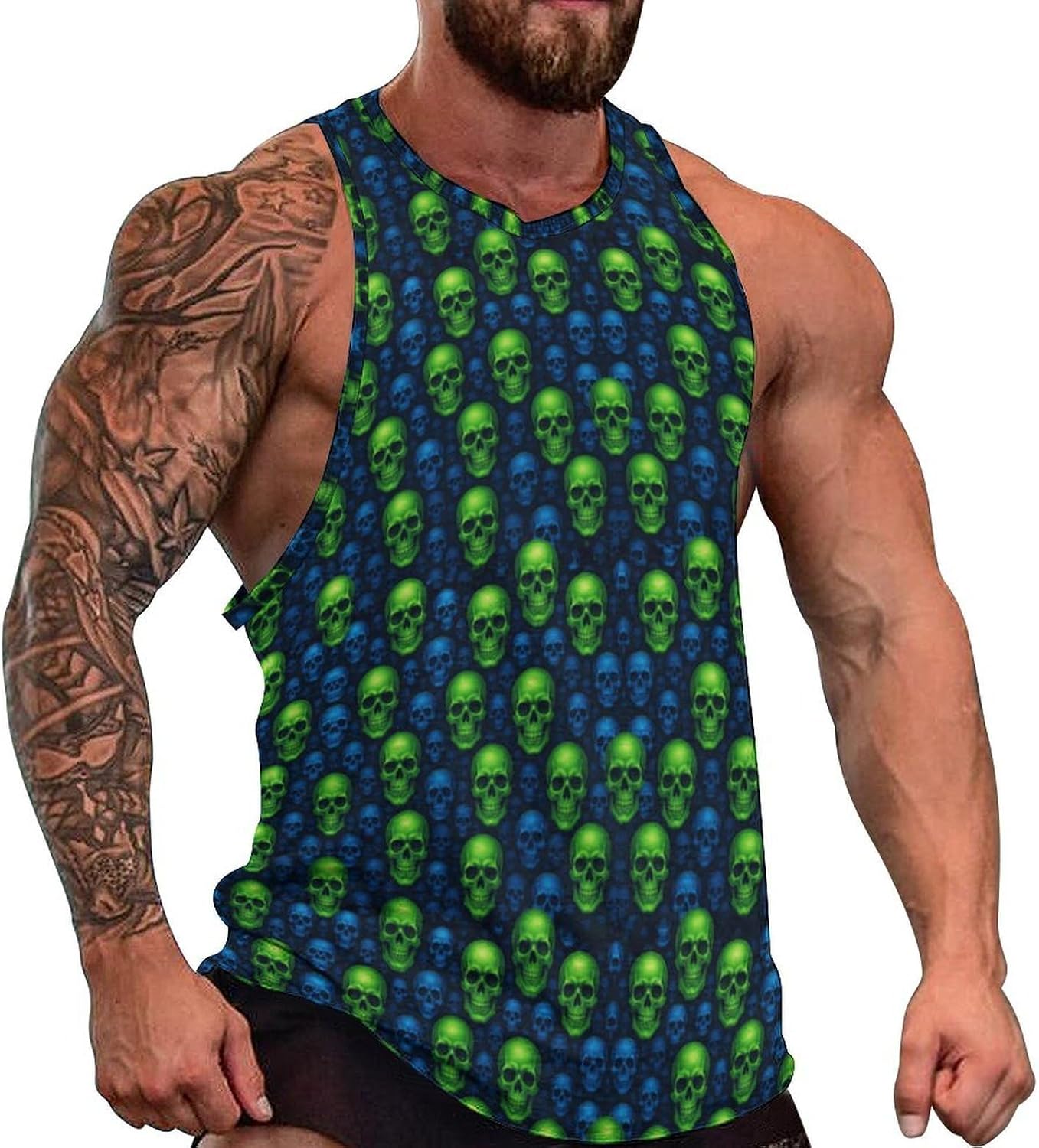 Blissboy Funny Skull Graphic Tank Top Novelty Sleeveless Shirt