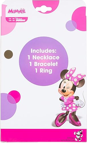 Miniatura 6 de LUV HER Disney Minnie Girls - Juego de joyas de juguete con collar de cuentas, pulsera de cuentas y anillo, accesorios de juego, a partir de 3 años