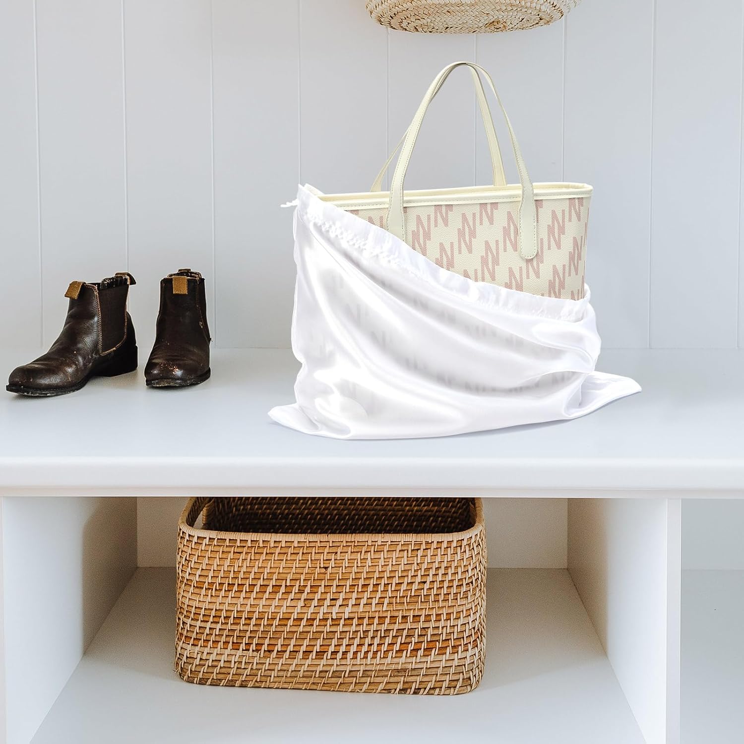 12 Pack Dust Bags for Handbags Travel Storage Pouch Silk Cloth Bag With Drawstring Large Storage Pouch for Handbag Purse Shoes Boots - Image 6