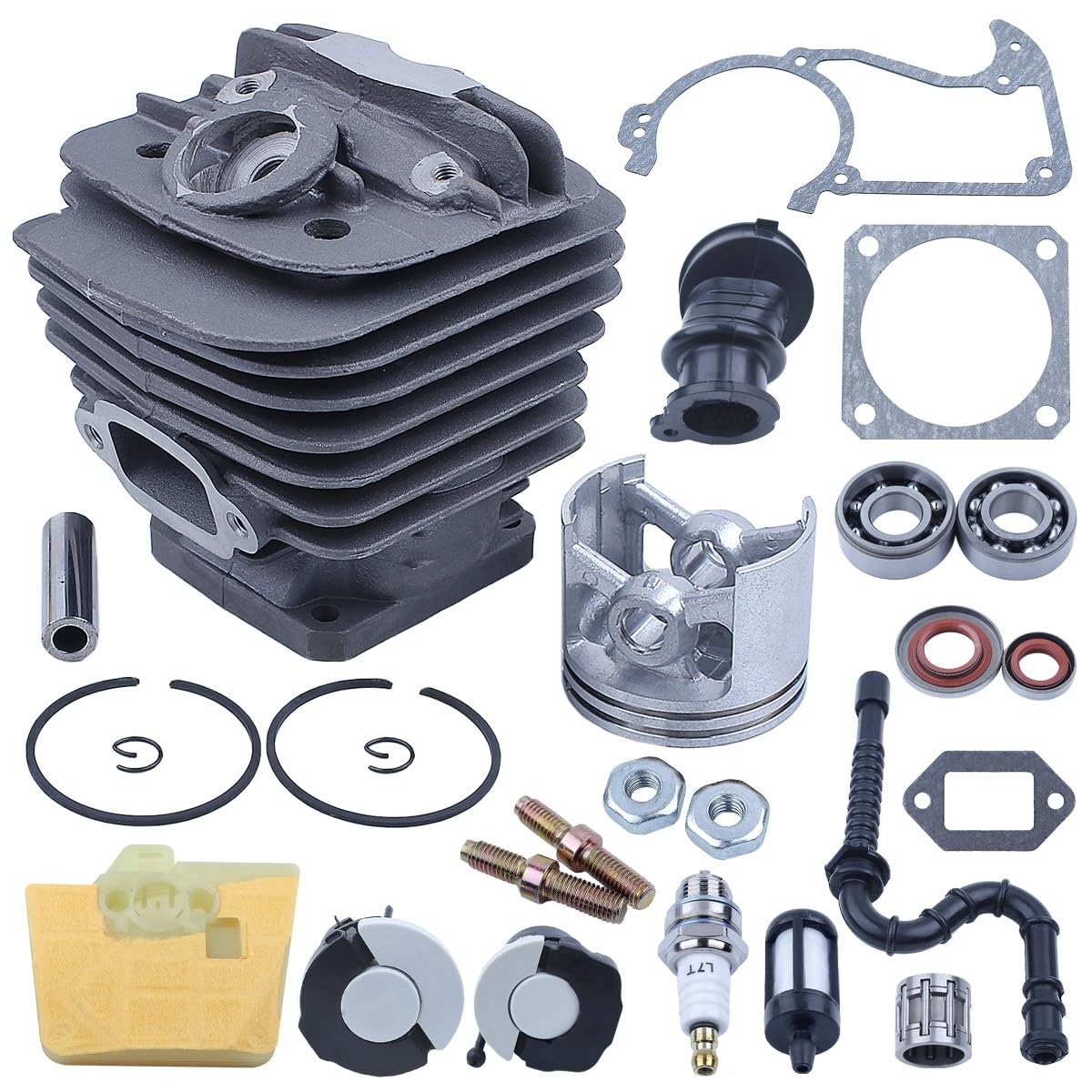 Piezas de Herramientas Kit de Filtro de Aire de Sello de Aceite de pistón de Cilindro de 48mm for Stihl 036 MS360#11250201206 repuestos de Motosierra Motosierra Gasolina