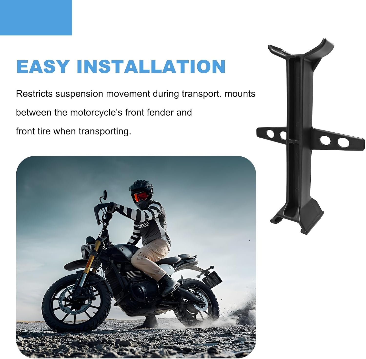 Sun Walker Motorcycle Fork Support Guard, Plastic Motor Suspension Seal Saver Support Brace, Mini Transportation Protector Suspension Fork Saver for Dirt Bike Scooter Motocross