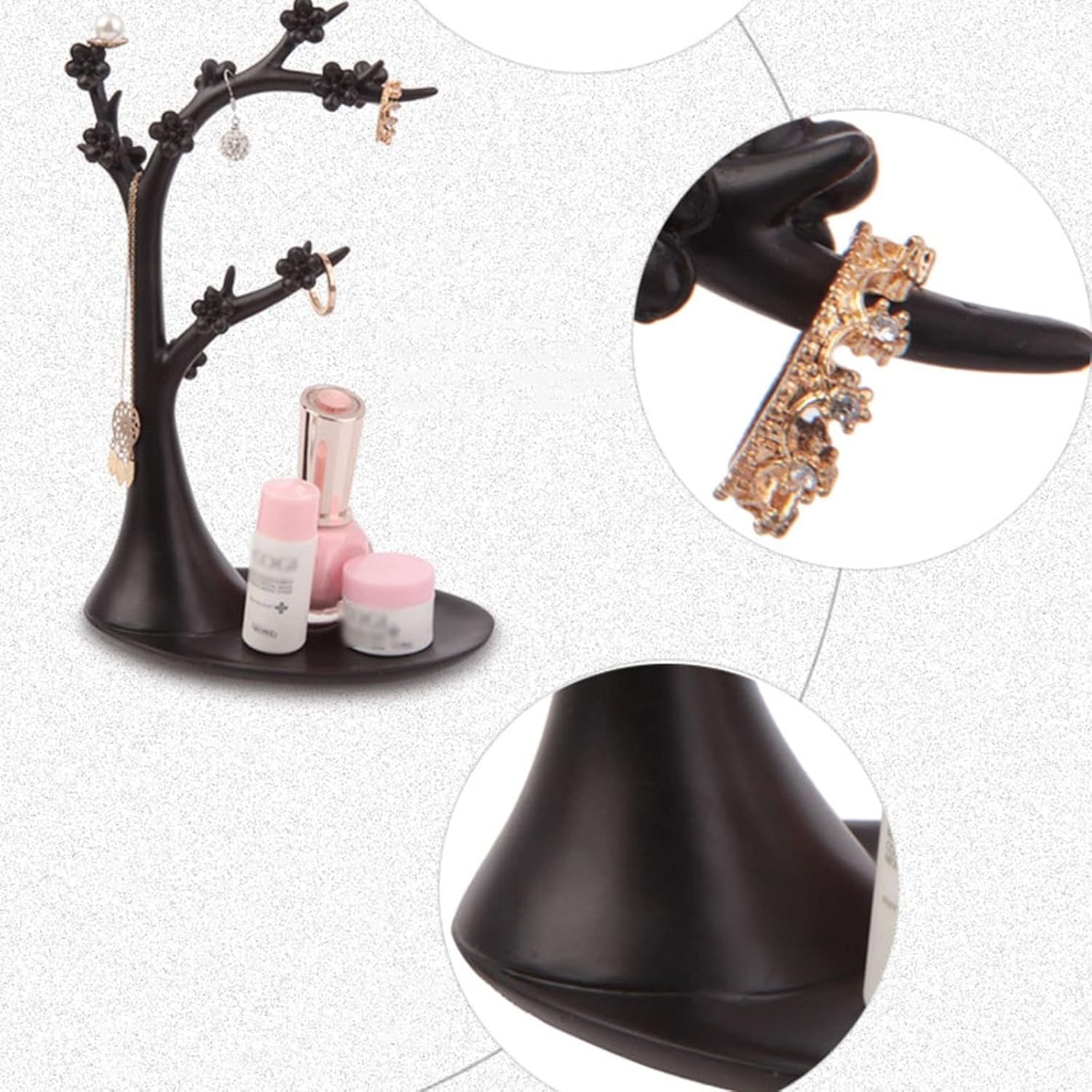 Jewelry Racks Retro Jewelry Tree Organizer Jewelry Hanging Stand Display Table Top Necklace Bracelet Holder Earring Hanger Organizer Rack Tower Jewelry Rack(B)