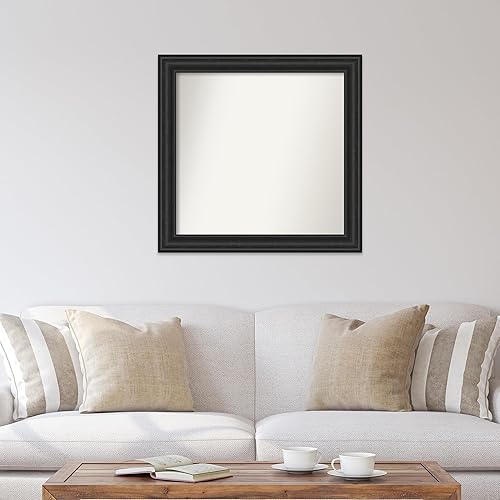 Miniatura 4 de Amanti Art Espejo personalizado, espejo de baño negro naufragio, espejo de pared o espejo de tocador de baño sobre fregadero (32.5 x 33.5 pulgadas),