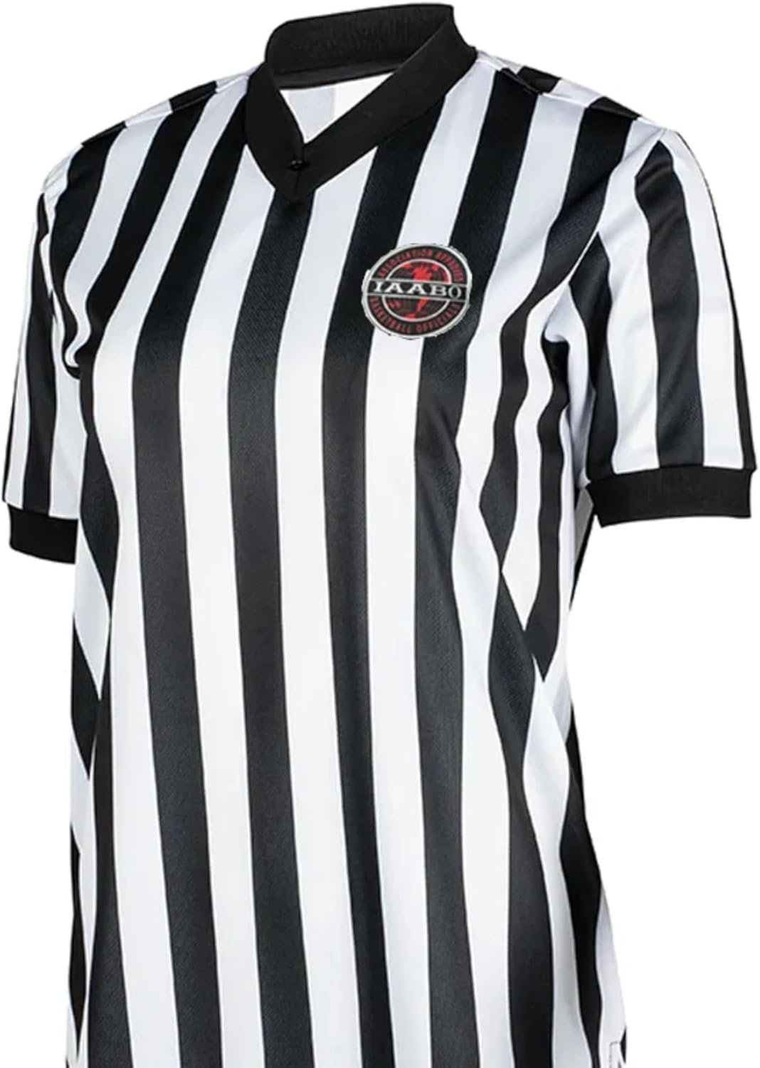 Smitty | I211-WFBK | IAABO Logo Mesh Fabric Women's Football/Basketball Referee Shirt Official Lacrosse with USA Flag