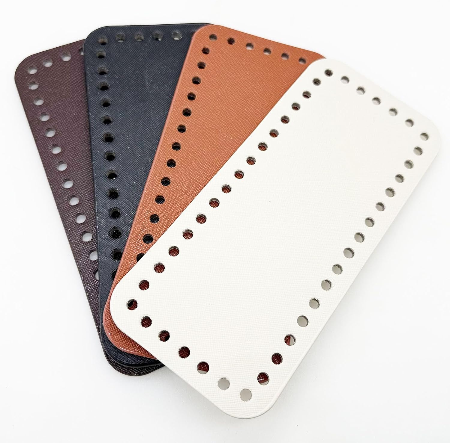 Yayatty 4 Color PU Leather Bag Bottom Base Crochet Bag Bottom, Rectangle Knitting Crochet Bags for Bags, DIY Shoulder Bag Accessories, Purse Making Supplies, 18 x 8cm - Image 2