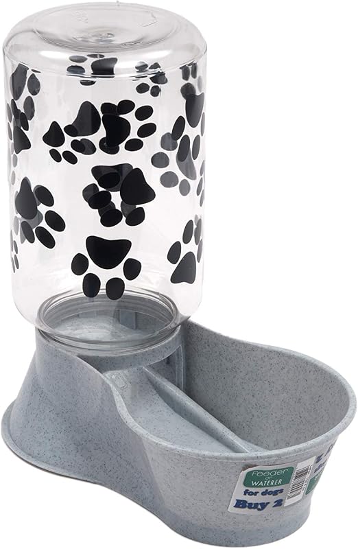 Comedouro e Bebedouro Automático Reversível para Cães e Gatos Lixit Cinza 4 qt