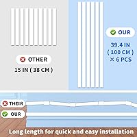 Vista 4 de Cubierta de cable extra larga para pintar para TV montada en la pared - 6 x 39.4 pulgadas TTL 236 pulgadas