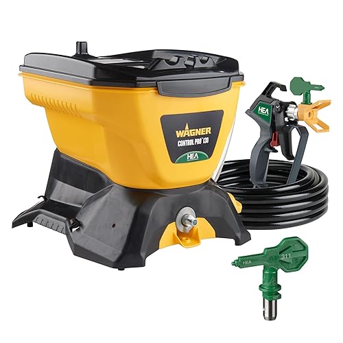 Wagner Spraytech 2467899 Control Pro 130 Power Tank Paint Sprayer Kit, High Efficiency Airless with Low Overspray, Including 515 & 311 Tips for Large Projects