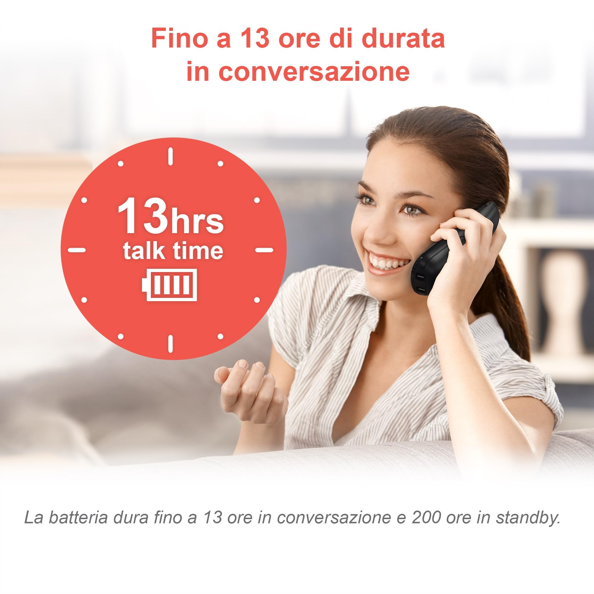 VTech CS1450 Telefono cordless DECT con segreteria telefonica, funzione vivavoce, blocco chiamate, identificazione chiamante/funzione di chiamata in attesa, display retroilluminato, modalità ECO
