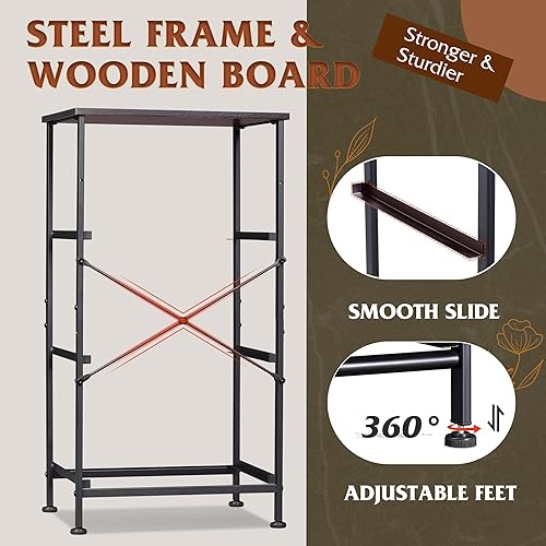 Miniatura 7 de WLIVE Cómoda con 3 cajones, mesita de noche de tela, unidad organizadora, cómoda de almacenamiento para dormitorio, pasillo, entrada, armarios,