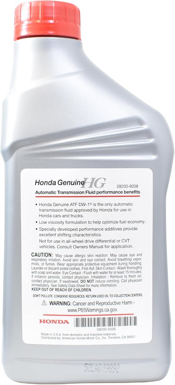 Honda 08200-9008 Automatic Transmission Fluid ATF DW-1 (1 Quart) (3)
