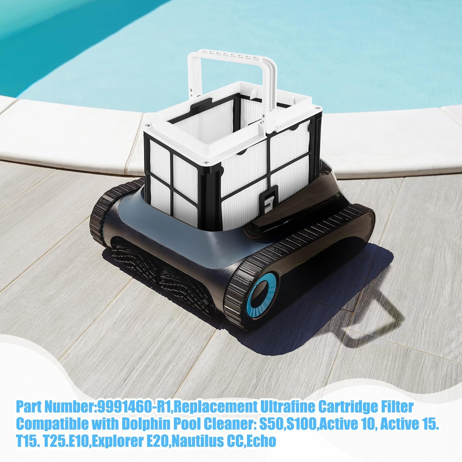 2 Pcs 9991460-r1 Ultra-fine Filter Basket Compatible with Robotic Pool Cleaners, Escape Pool Filter Basket Skimmer Bottom Spring Filter