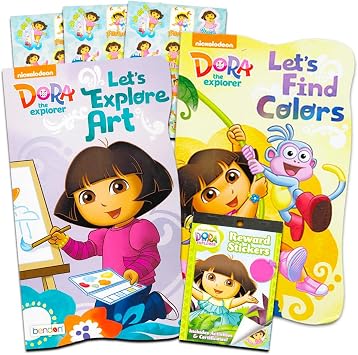 Dora the Explorer Activity Pack  Bundle with 2 Board Books and Stickers!