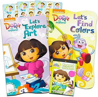 Dora The Explorer Activity Pack ~ Bundle with 2 Board Books and Stickers! - Buy now
