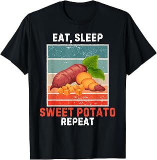 Retro Eat, Sleep Sweet Potato Repeat Vintage Sweet Potato T-Shirt