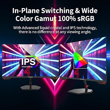 FeuVision 27 Inch 180Hz Gaming Monitor, FHD 1080p Monitor, Adaptive Sync