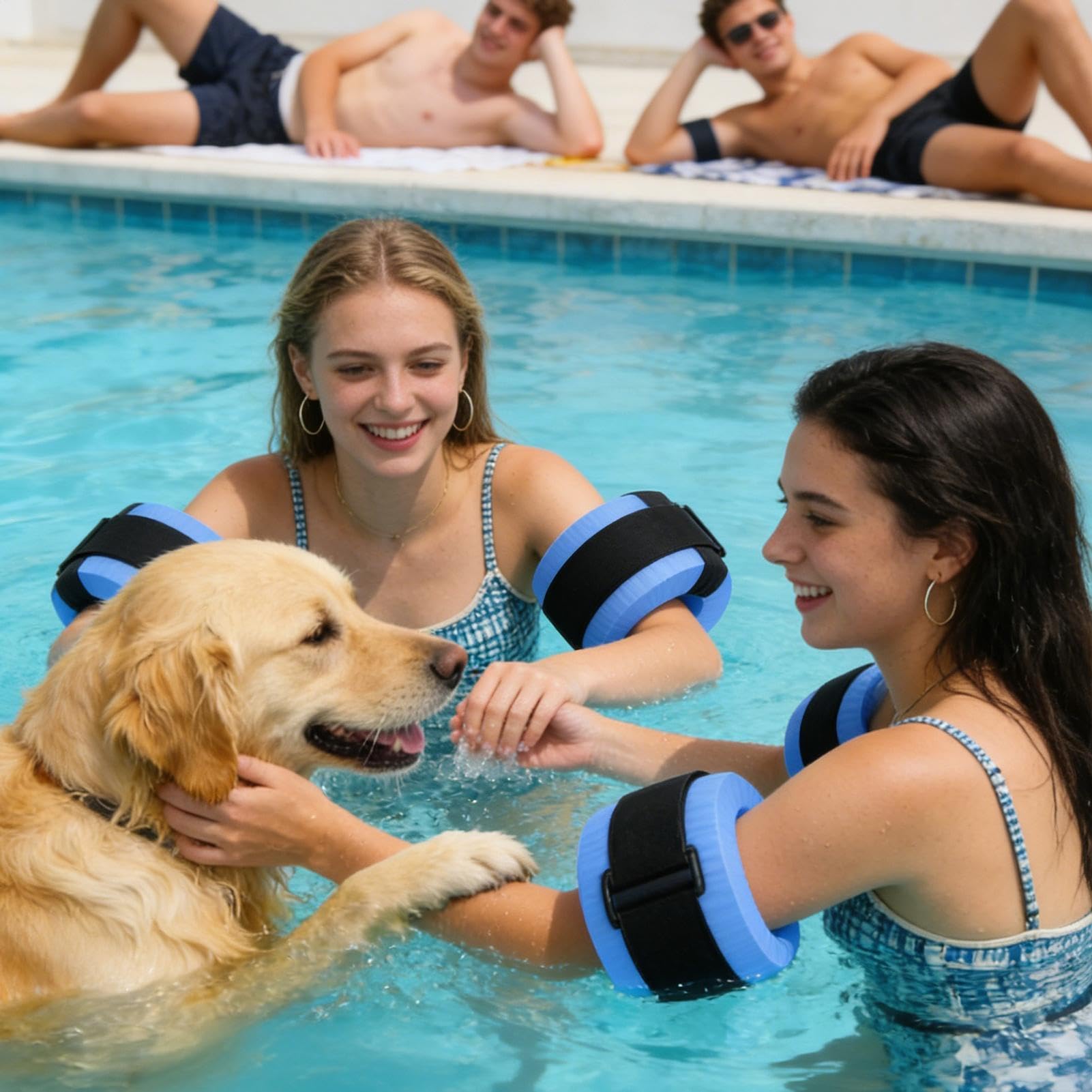 Nuoto in Schiuma EVA, Fasce Caviglie Regolabili - Anelli Galleggianti per Aerobica in Acqua, Fitness Piscina Bambini Adulti Principianti