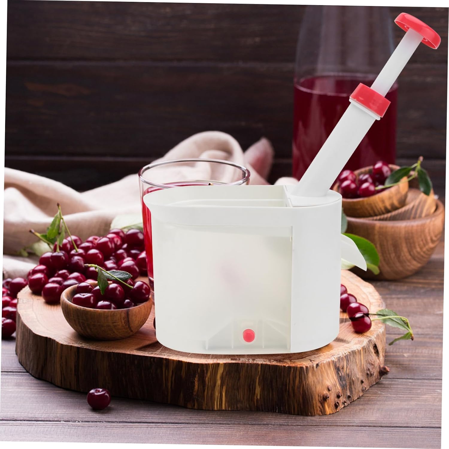 2pcs Cherry Core Remover Tool Fruit Pitter for Quick Removal Kitchen Gadget for Home Use Multi-function Cherry Remover White Design