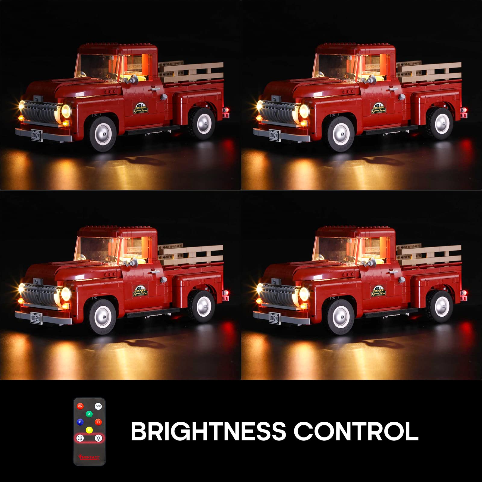 Kit Luci LED GEAMENT Per Camioncino Pickup – Illuminazione Per Modello Creator 10290 (Set Mattoncini Escluso)