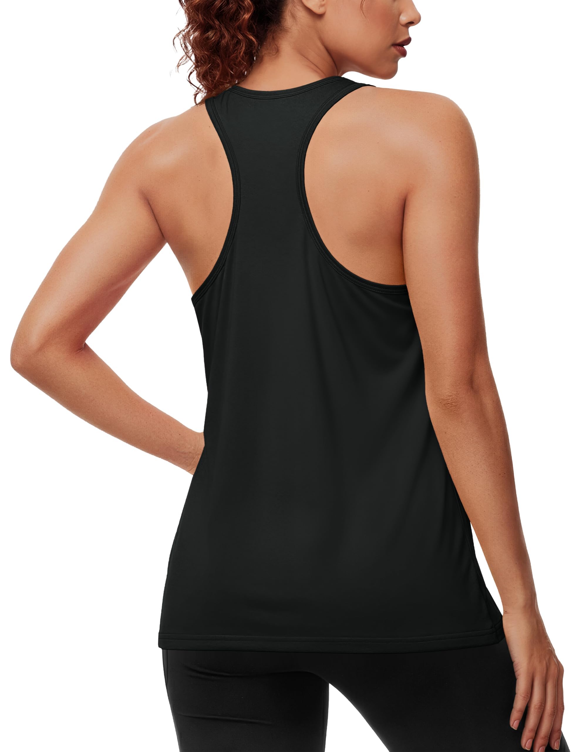 MAGCOMSEN Tops für Damen Tank Top Sportshirt Sporttop Achselshirt Ärmellos | UPF 80+, Basic Racerback, Bodybuilding Ärmellos Shirt, Leicht & Atmungsaktiv, Polyester & Elasthan, Ideal für Sport & Outdoor