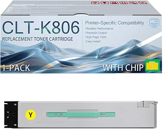 CLT-K806S CLT-C806S CLT-M806S CLT-Y806S Toner Cartridge Compatible for Samsung Multixpress X7400GX X7500 X7600GX Printers Yellow