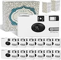 Vista 9 de Paquete de 6 cámaras desechables para bodas, película de 35 mm, cámaras de un solo uso con flash, cámaras para una sola ocasión para cumpleaños