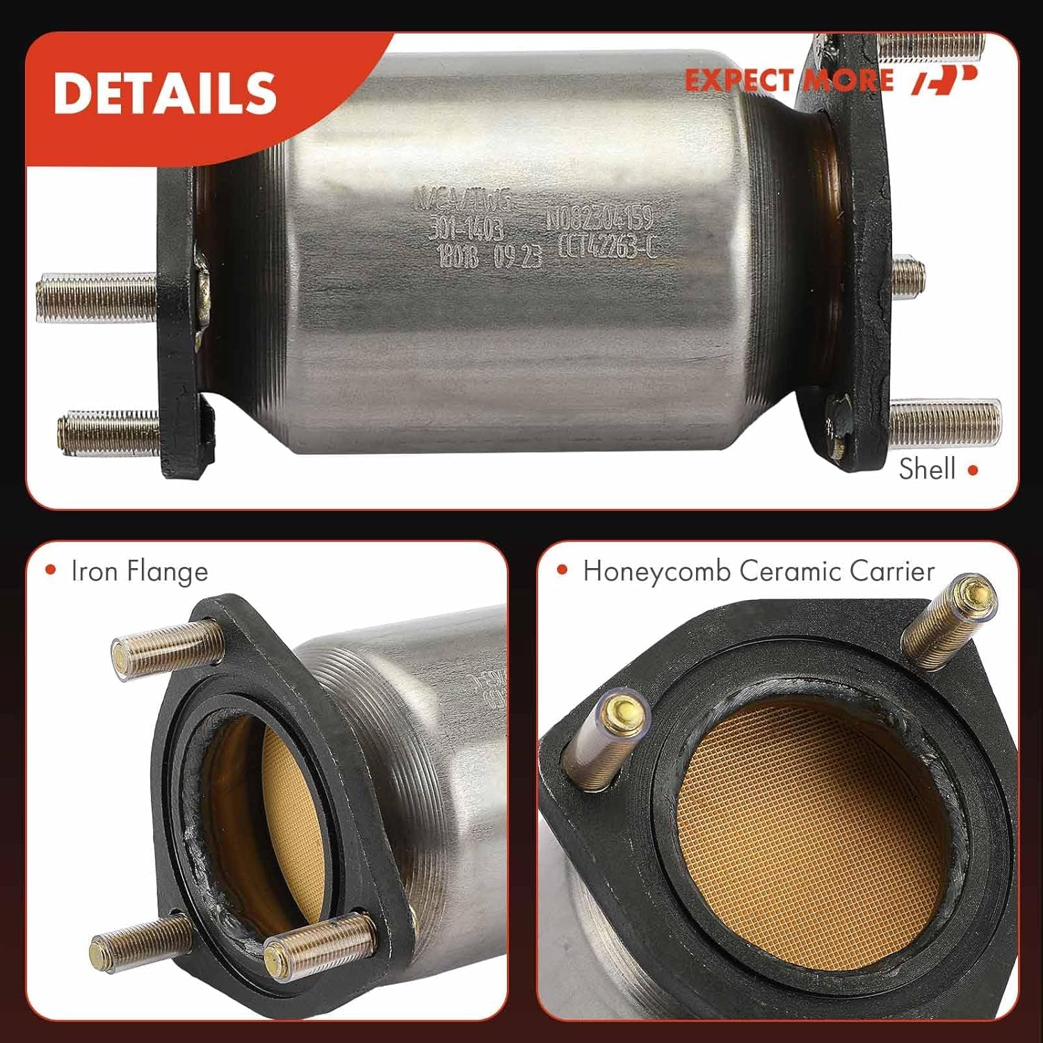 A-Premium Catalytic Converter Direct-Fit Compatible with Chevrolet Aveo 2004-2008, Aveo5 2007-2008, 1.6L, EPA Compliant, Replace# 96536865, 96417179