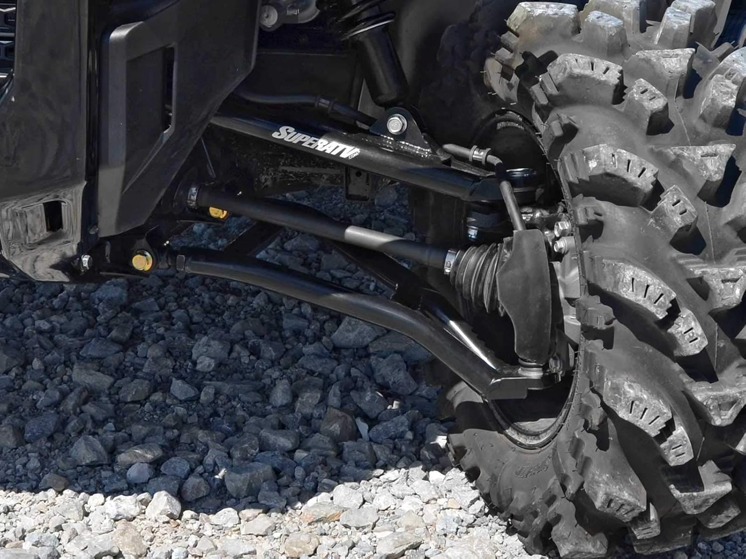 SuperATV 1.5" Forward Offset A Arms for 2016-2021 Honda Pioneer 1000/1000-5 | Fit up to 28" Tires | 1.25” Tubing | New UHMW Bushings with Sleeves | Includes Heavy Duty Preinstalled Ball Joints