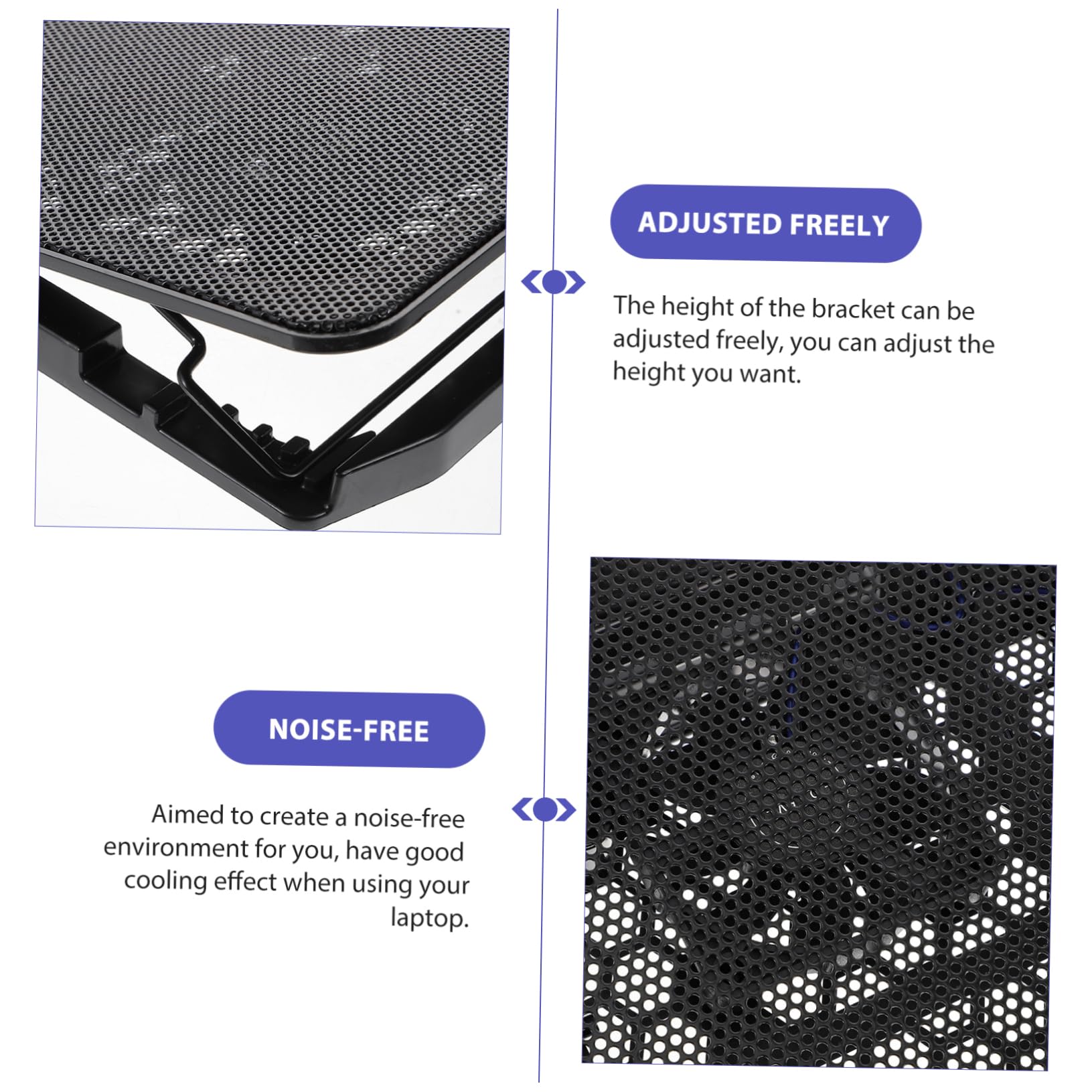 NUOBESTY Soporte De Enfriamiento para Computadora Portátil Ventilador Silencioso De Laptop De Refrigeración Ergonómica Base De Soporte para PC