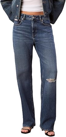 Calvin Klein Jeans Womens 90s Straight Jeans