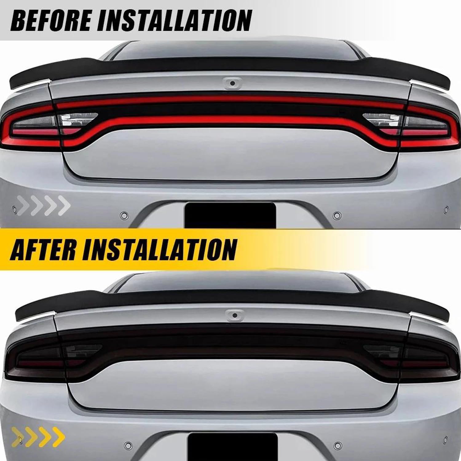 Smoked Taillight & Side Marker Vinyl Tint Film for Dodge Charger 2015-2023