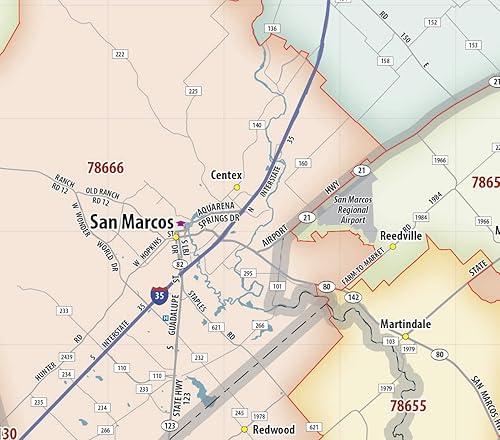 Miniatura 8 de Generic Austin TX Código Postal Mapa Laminado (40' x 36')