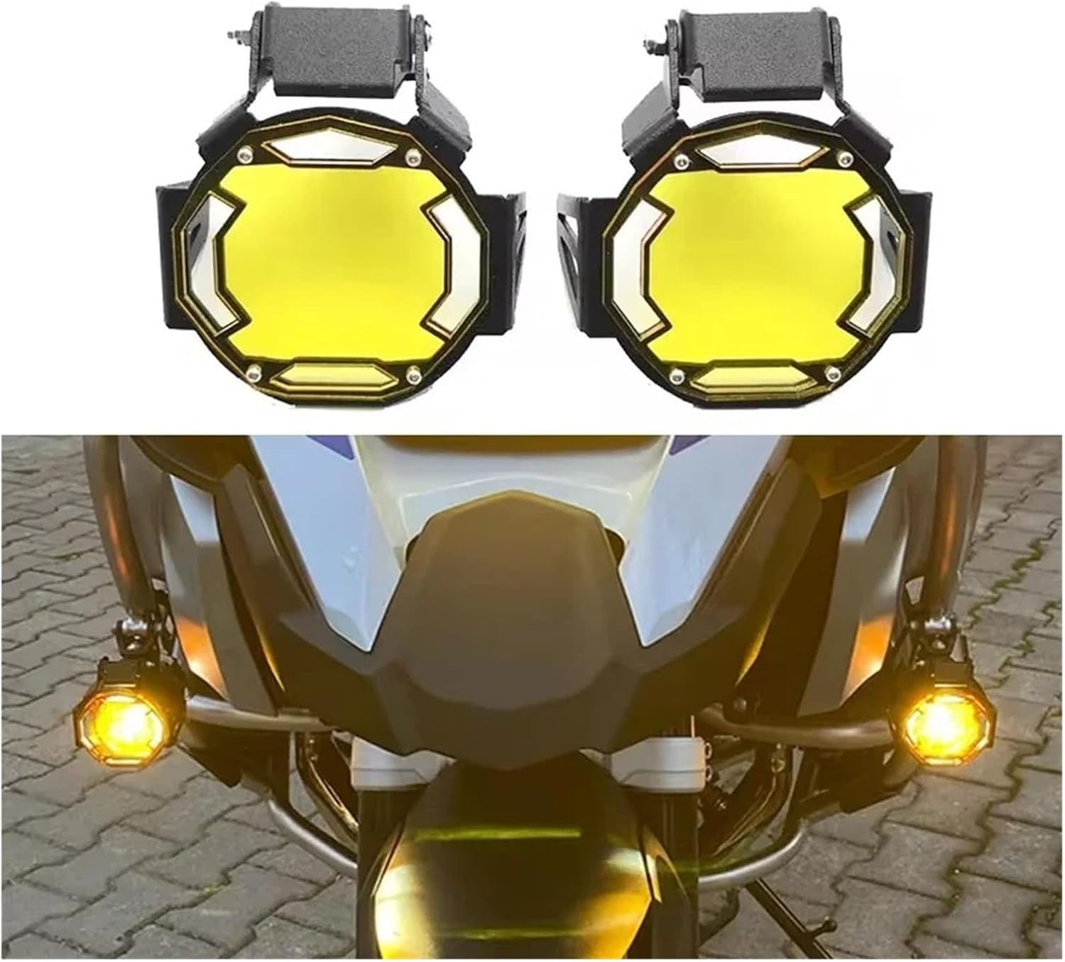 Fit For BMW R1250GS R1200GS LC ADV F800GS Adventure F750GS F850GS L-ed Auxiliary Fog Lamp Light Cover Guard Grill Grille(D)