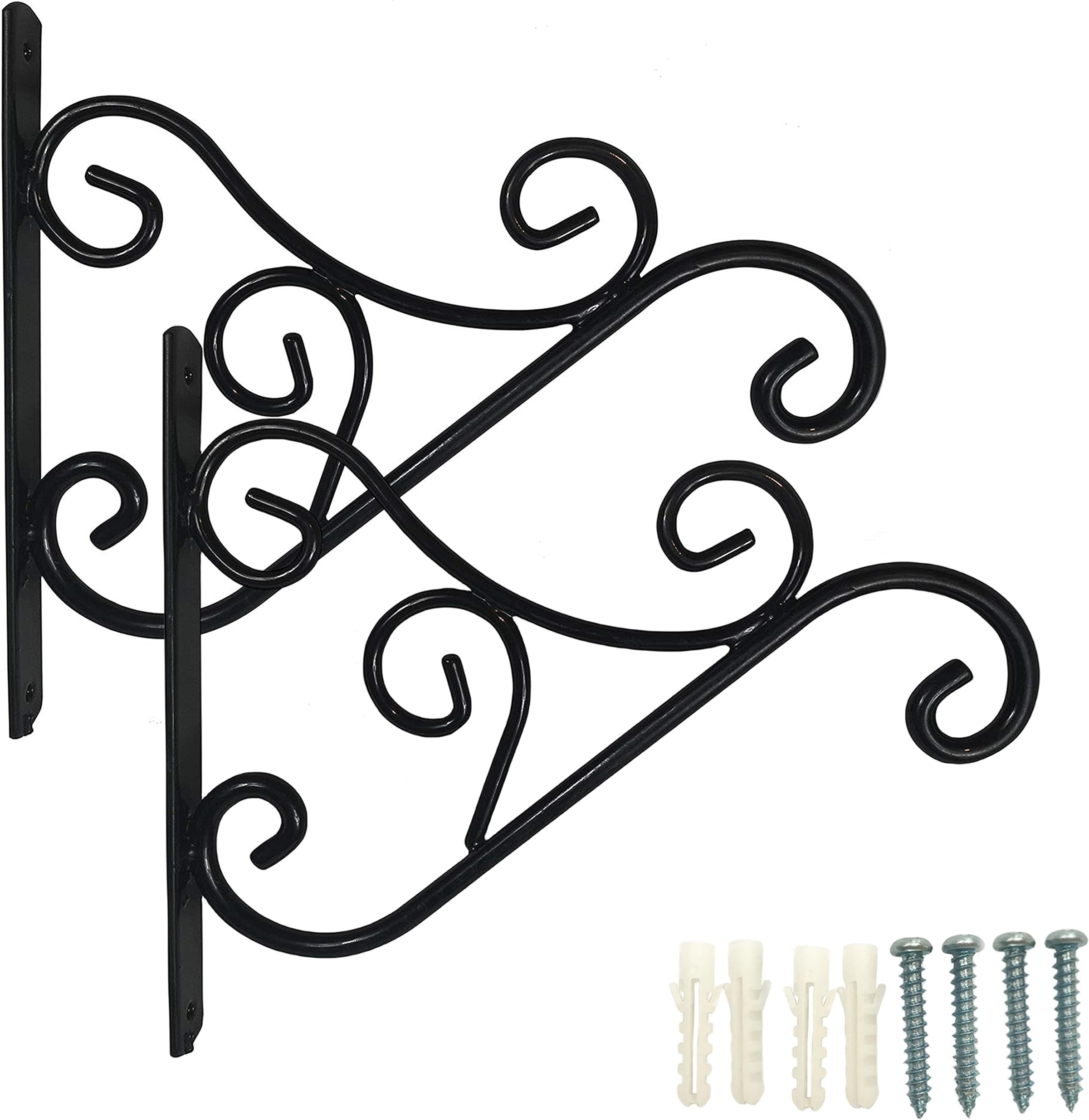 OUTOUR Heavy Duty Hanging Plant Bracket 12" Wall Hook Hanger for Planters,Lanterns,Wind Chimes,Flower Pot Baskets,Decorative Plants,Wind Spinners,Bird Feeders,Garden Patio Lawn Indoor Outdoor Decor