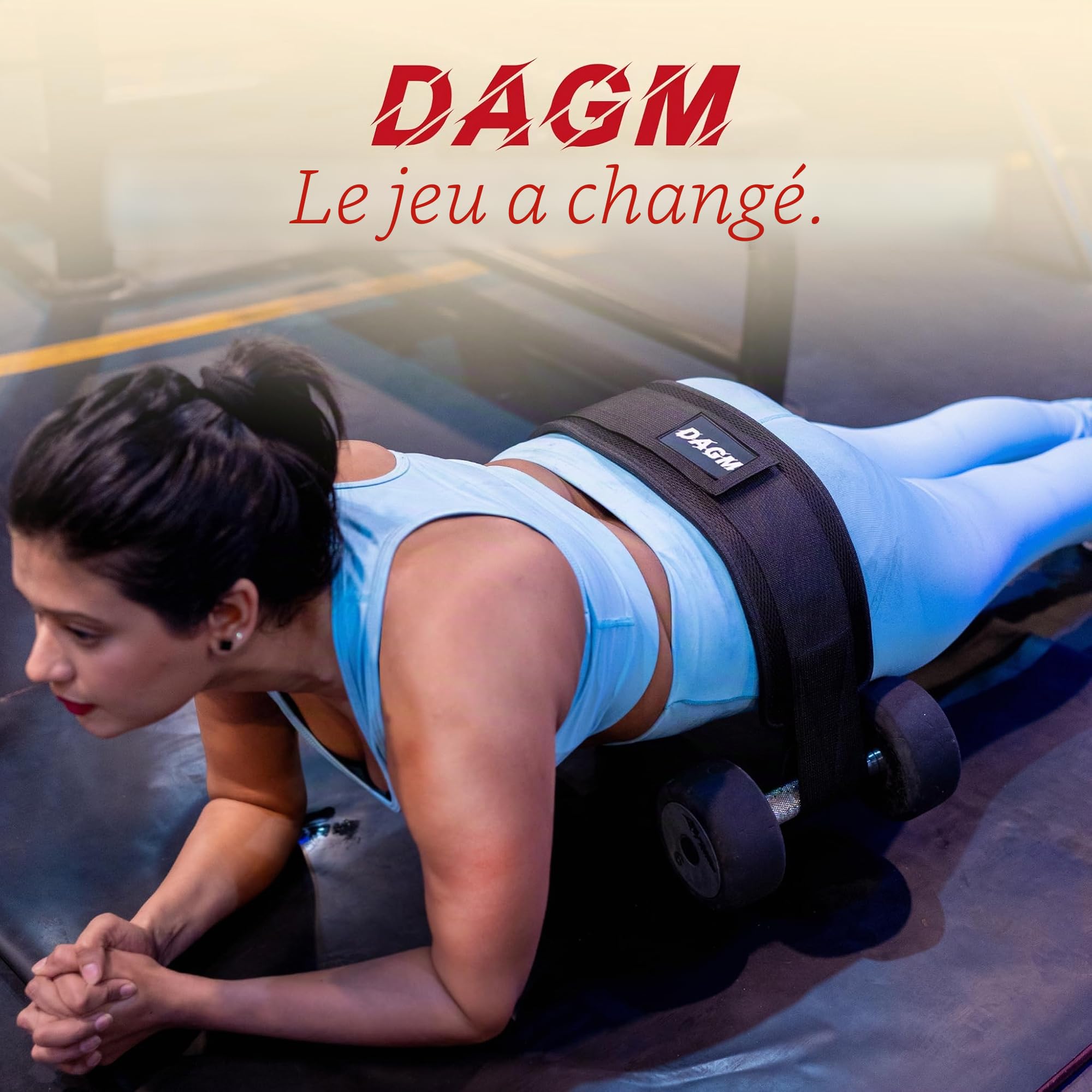 DAGM Ceinture de poussée de hanche, entraînement sécurisé des fessiers avec rembourrage supplémentaire antidérapant qui protège vos hanches – Idéal pour la salle de sport et les entraînements à