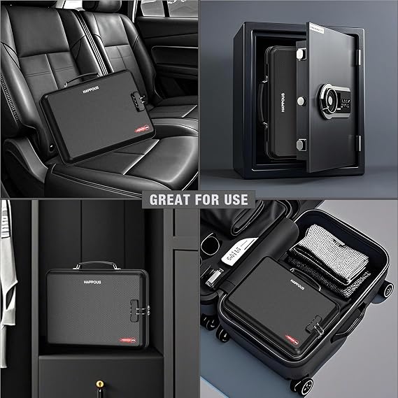 Fireproof Document Organizer with Lock, Fireproof Document Box