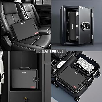 Fireproof Document Organizer with Lock, Fireproof Document Box