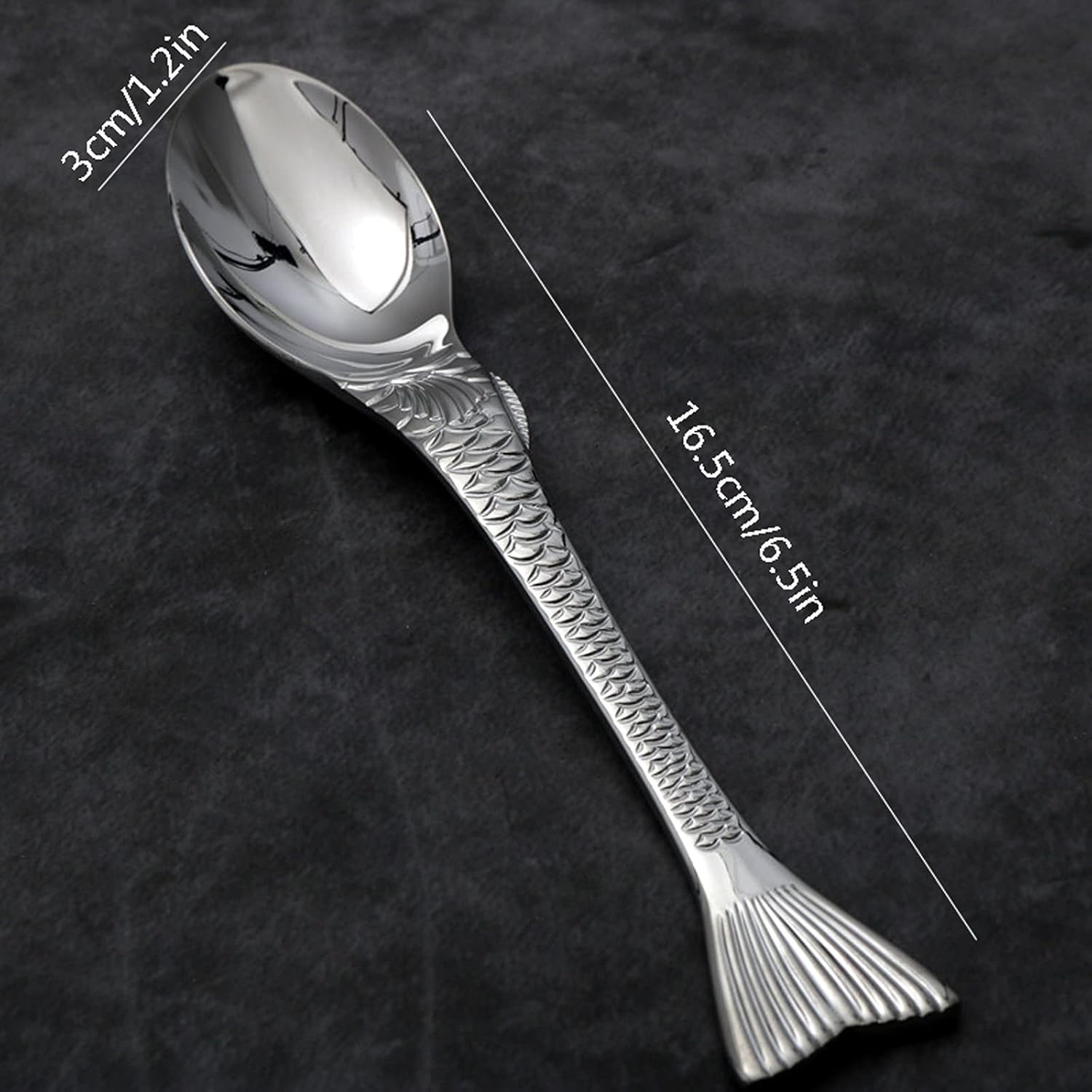 Spoon Table Spoons Mermaid 304 Stainless Steel Spoon Spoon Household Long Handle Spoon Creative Student Spoon Round Spoon Spoon Small Spoon 1Pcs for Home, Kitchen Or Restaurant