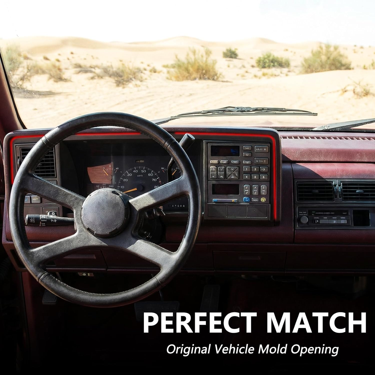 Speedometer Dash Bezel Trim Compatible with Chevy Silverado GMC Sierra C/K 1500 2500 3500 PickupTruck 1988 1989 1990 1991 1992 1993 1994