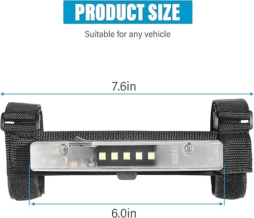 Miniatura 2 de RACOONA Luz de cúpula UTV, luz interior UTV, luz LED universal para montaje en barra enrollable, accesorios de automóvil, luz interior de cúpula