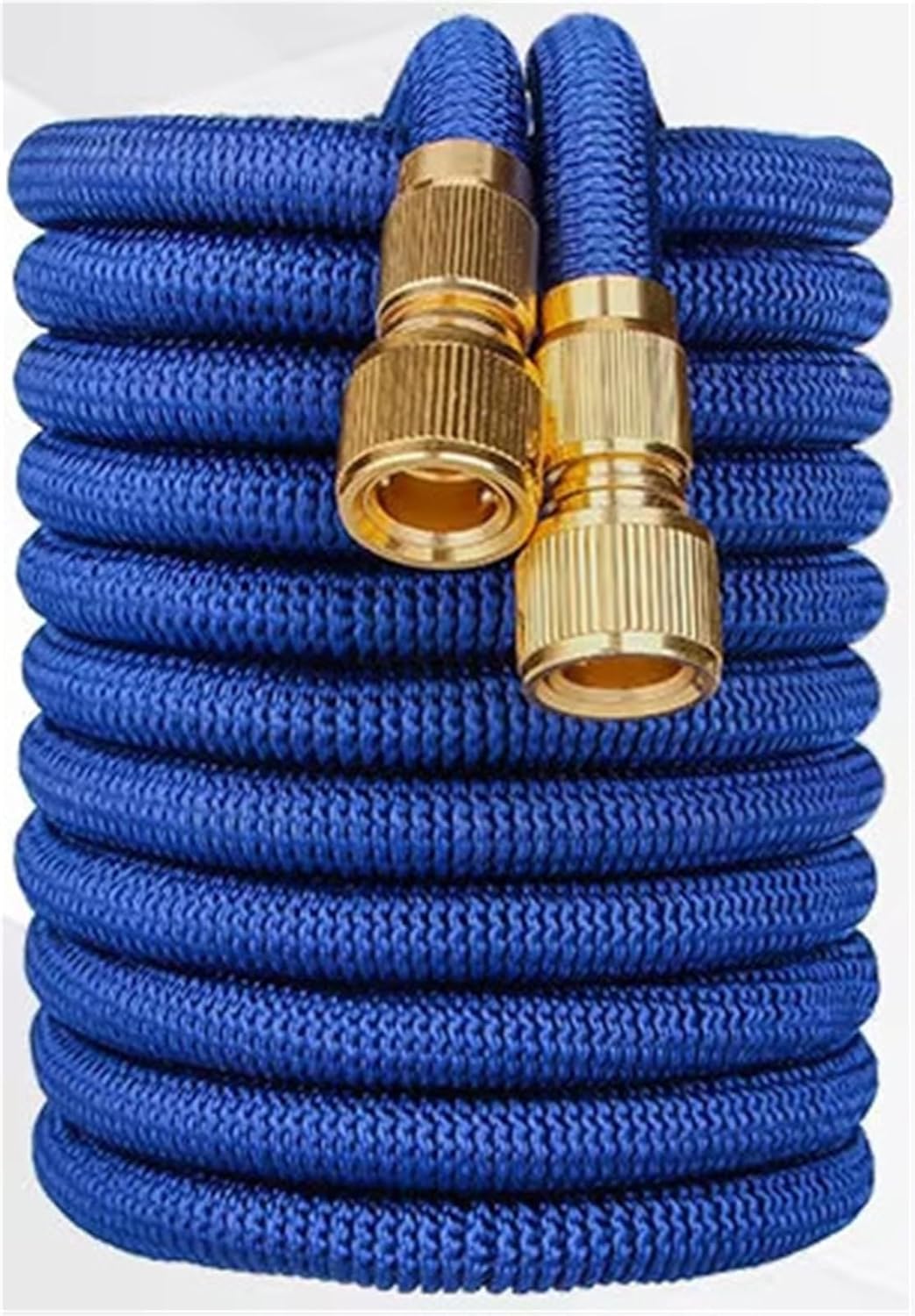 3X Telescopic TPE Water Hose Copper Plated Hose for Car Wash Magic Telescopic Flexible Pipe Home Outdoor Watering(Yellow)
