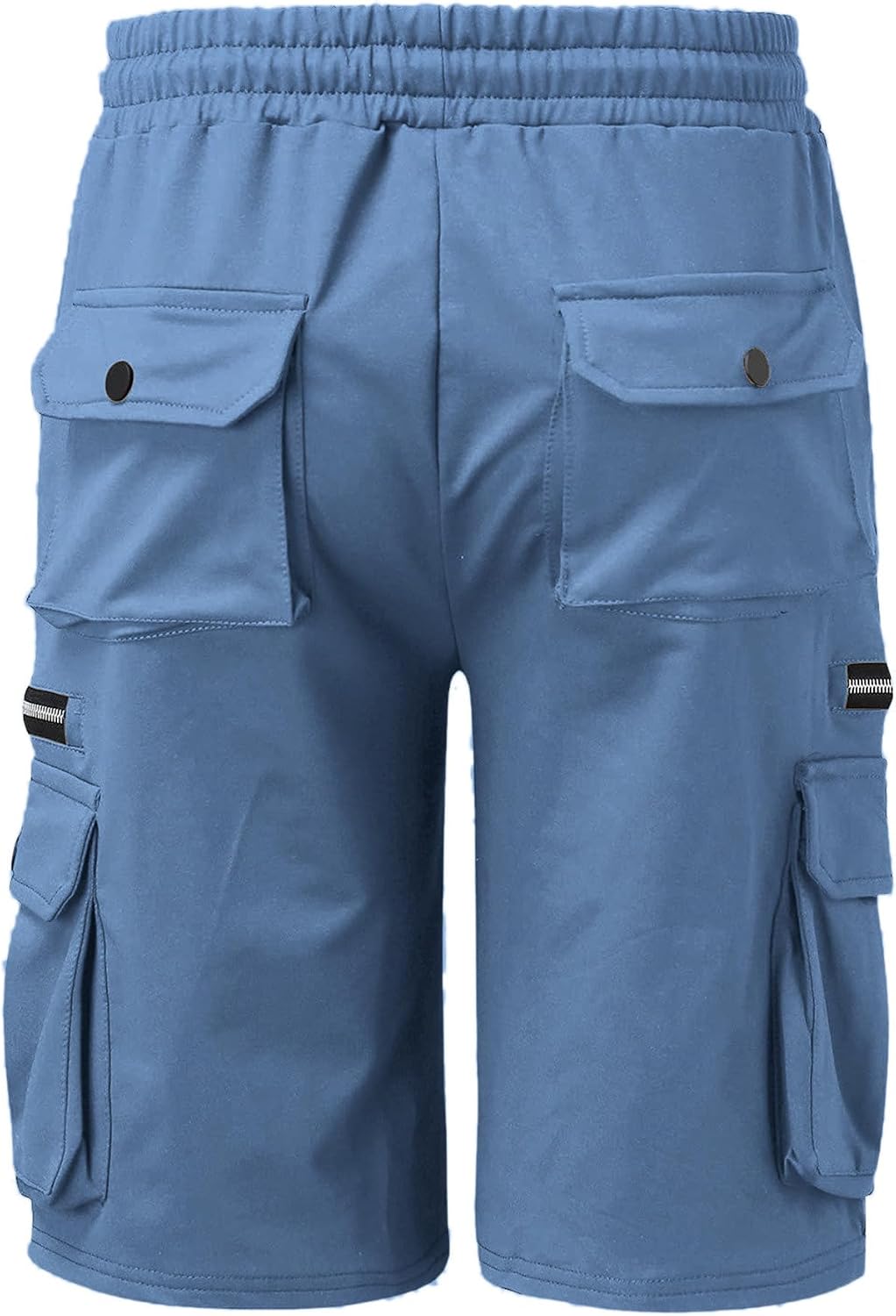 DGHM-JLMY Men's 3/4 Cotton Loose Summer Cargo Shorts Loose Hiking Shorts with Flap Pockets Elastic Relaxed Fit Jogger Shorts