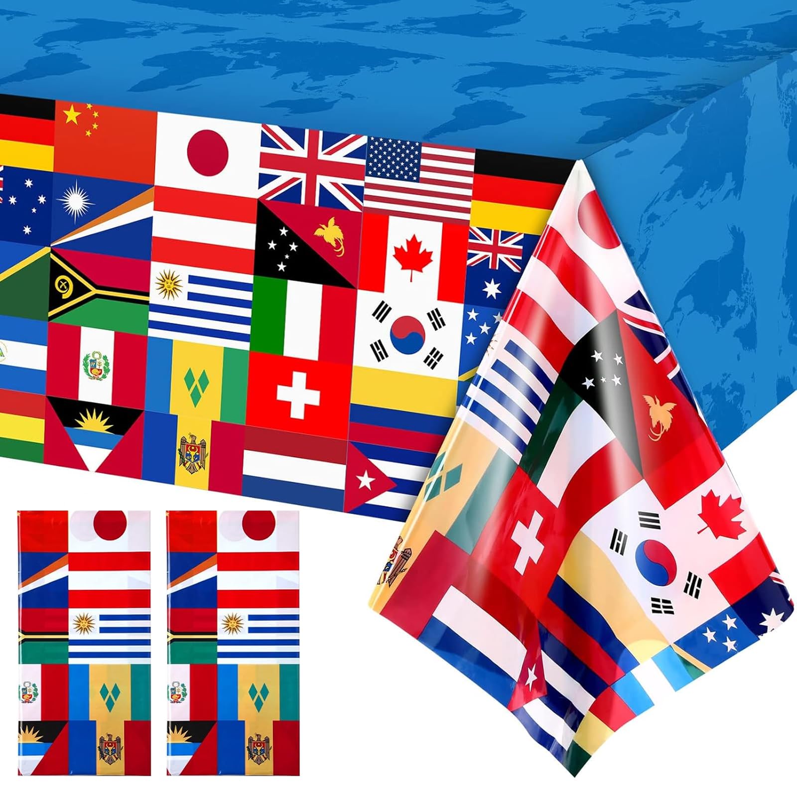 2 Pcs World Cup Football 2026 Tablecloth Fro Large Size for Parties And Events Game Day Parties And Events