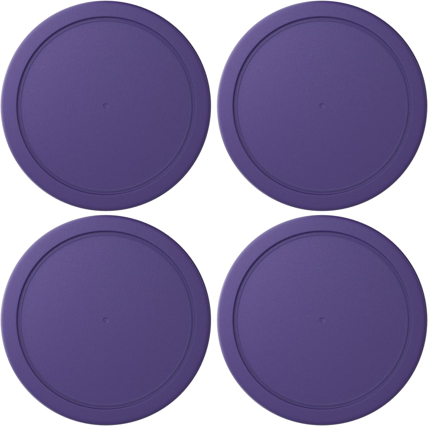Replacement Lids fits Pyrex 1-Cup (4" Smallest Size) Glass Food Storage Container Bowls, 4-Inch Plastic Round Lids Covers for Pyrex 7202-PC, Airtight & Leakproof (4-Pack, Turquoise)